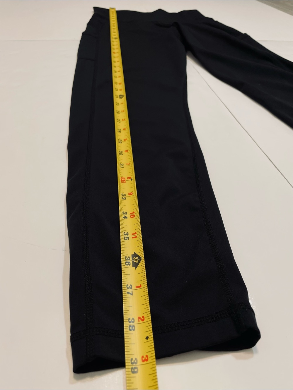 Quince High-Waist Black Active Athletic Leggings with Side Pockets Size M - Picture 2 of 7